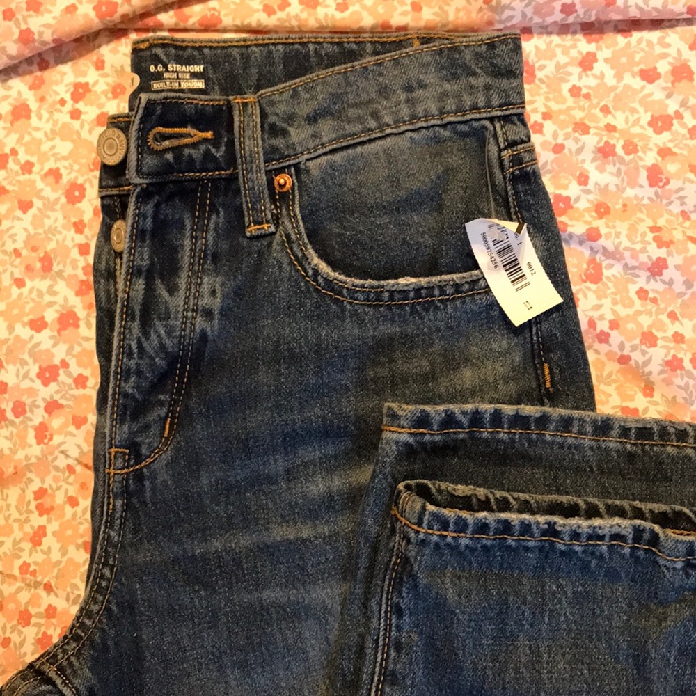 Girls Old Navy OG Straight high rise jeans, size 12, NWT